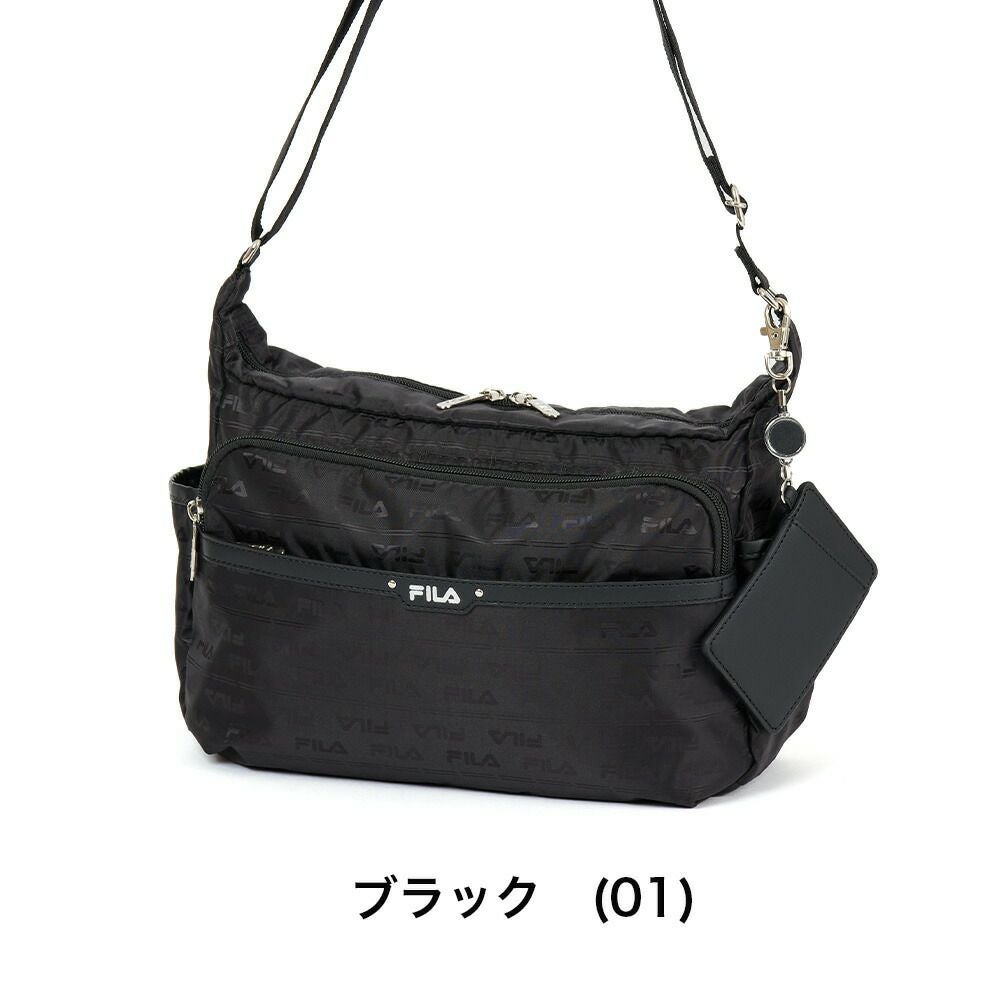 フィラショルダーバッグFILAレディースファスナー付き船形三日月型バッグ軽量多収納人気斜めがけブランド大きめマザーズバッグおしゃれかわいい大人30代40代50代7694