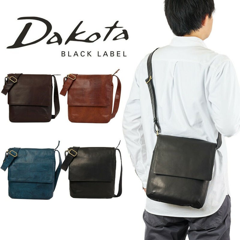 ダコタショルダーバッグメンズ縦型Dakota本革革レザー馬革バッグショルダーバック斜めがけ斜め掛けブランドおしゃれ大人縦長大きめ薄いダコタブラックレーベル軽い軽量1623804