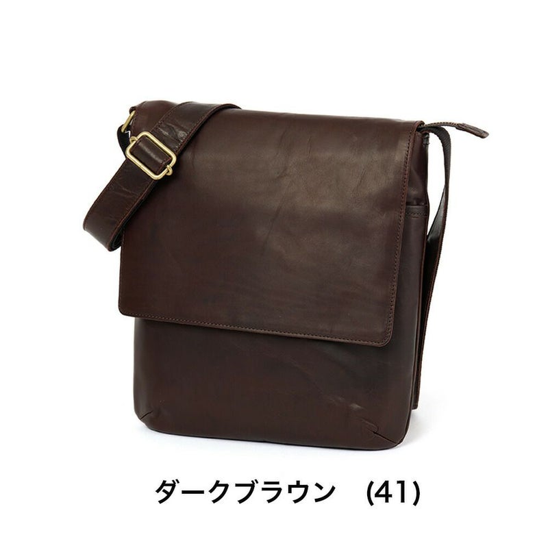 ダコタショルダーバッグメンズ縦型Dakota本革革レザー馬革バッグショルダーバック斜めがけ斜め掛けブランドおしゃれ大人縦長大きめ薄いダコタブラックレーベル軽い軽量1623804