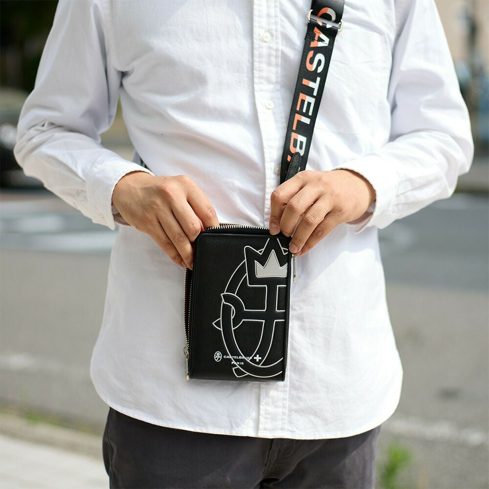 カステルバジャックミニショルダーバッグバッグCASTELBAJACウプラ本革レザースマホショルダーバッグスマホポーチ財布メンズレディースミニショルダーバッグブランド大人男性人気54121
