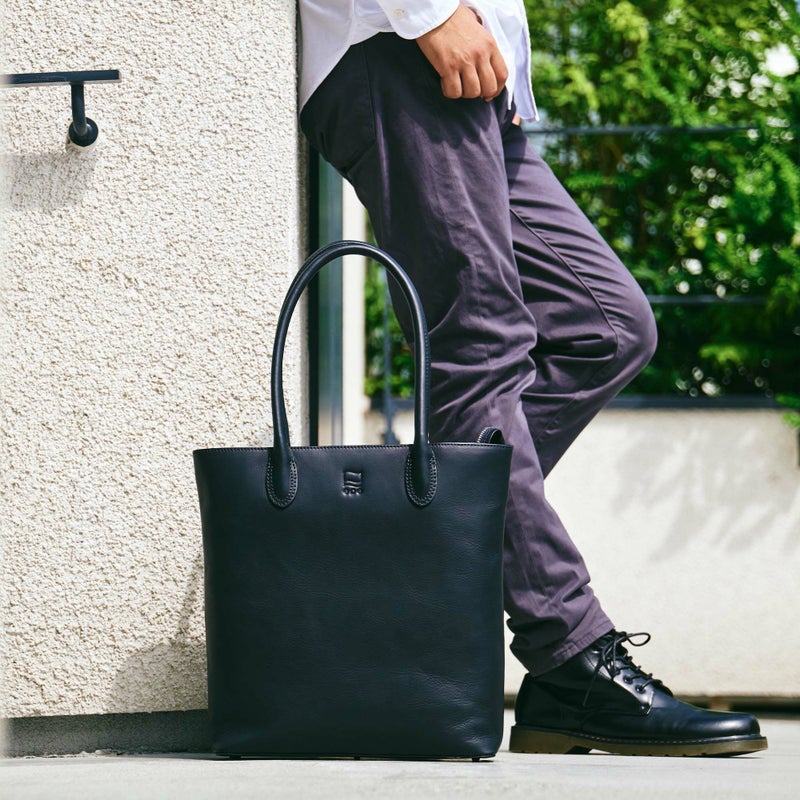 トートバッグメンズ縦型本革A4ファスナー付きマチありトートバックトートビジネスカジュアル小さめ薄い通勤通学軽量軽い縦長マチレザーシンプルおしゃれブランド人気スリムトートエペepeepe011