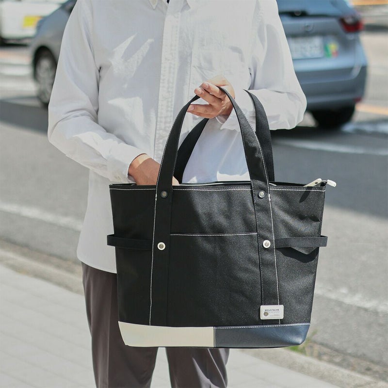 MOUSTACHEトートバッグムスタッシュ大容量メンズレディース肩掛けカバンおしゃれかっこいいカジュアル人気軽量ブランド大人30代40代50代YUQ5765