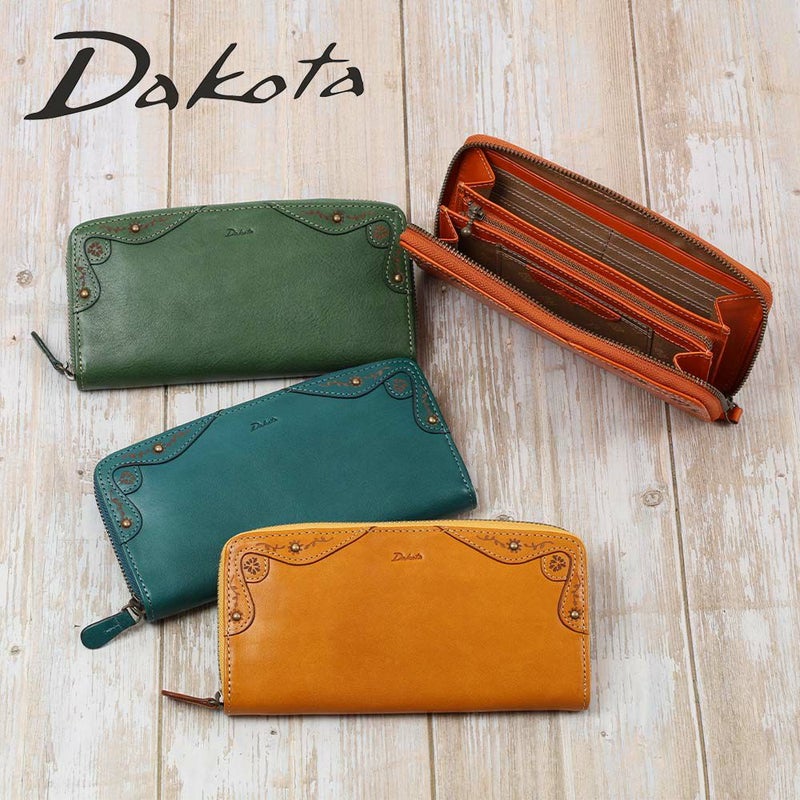 ダコタDakota長財布レディースマーゴットラウンドファスナー財布ファスナーレディース財布レディース長財布本革革レザー大容量ブランドおしゃれ薄いカード入れ多いカードポケット多数31603