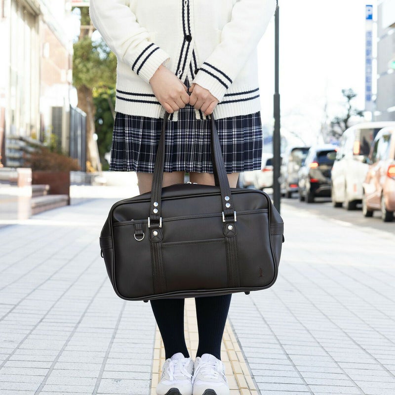 イーストボーイスクールバッグ合皮EASTBOYA4スクバブランド女子中学生高校生女子高生レディーススクールバックサブバッグサブバック通学おしゃれかわいい大容量合皮バッグ定番黒色茶色5209300