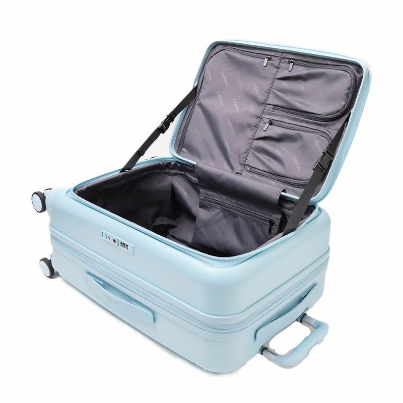 スーツケースPuffer50LS+サイズ50L60Lパファー容量拡張ブックオープン3泊4泊5泊軽量キャリーケースキャリーバッグおしゃれ軽い頑丈丈夫旅行TSAロックTIERRALティエラル