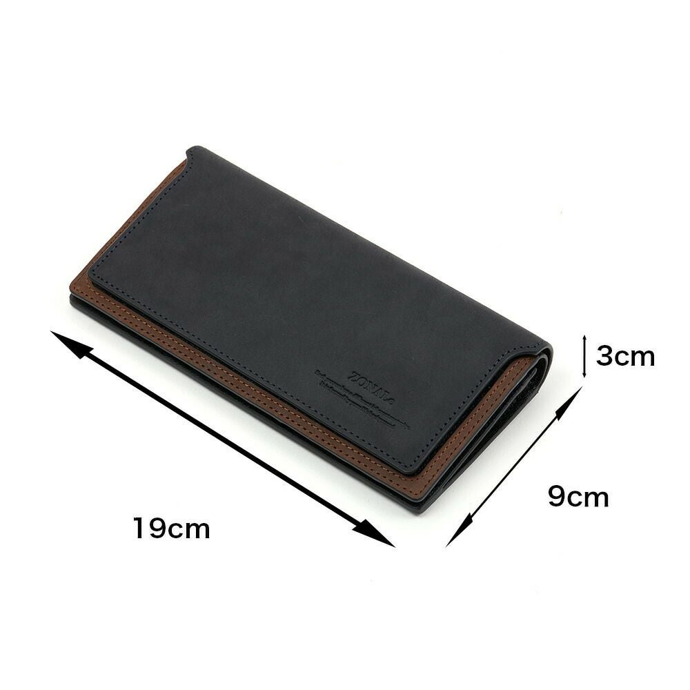 ZONALe長財布ゾナールかぶせ財布本革革レザーメンズレディースストラト薄いロングウォレットメンズ財布小銭入れ付きブランド人気大容量彼氏おしゃれ日本製31356