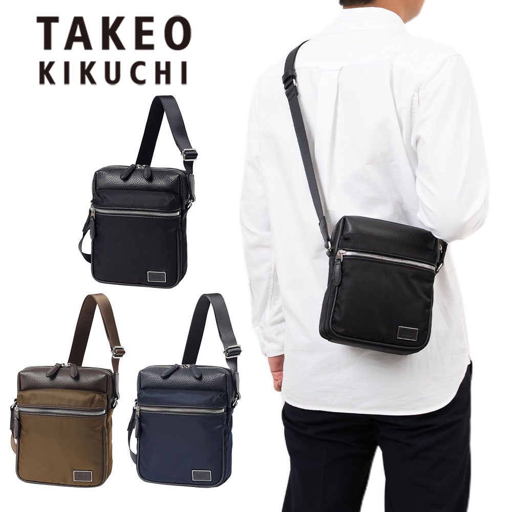タケオキクチ ミニショルダーバッグ TAKEO KIKUCHI ショルダー セピア